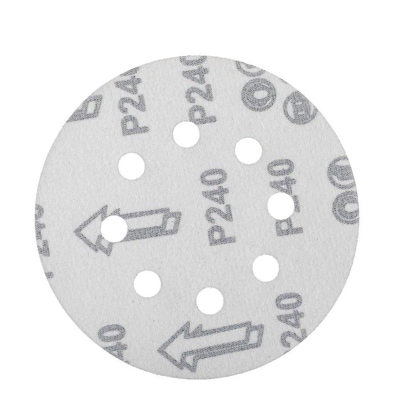 YoiYee 240 Grit Sanding Discs Pads, 8 Holes, 125mm/5-inch Hook
