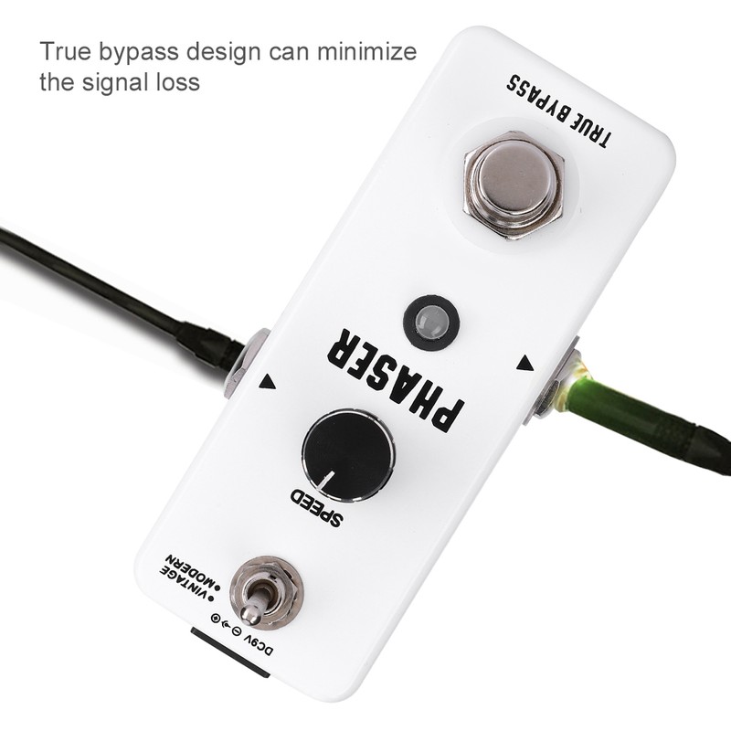 Mini Metal Shell Analog Phaser Guitar Effect Pedal with True