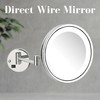 JERDON Lighted Wall-Mounted Makeup Mirror - Direct Wire Magnifying Mirror