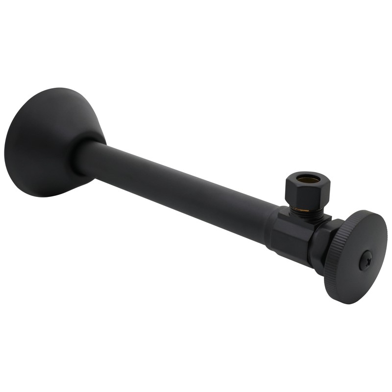 Westbrass D1112-62 Round Handle Angle Stop Shut Off Valve, 1/2"
