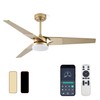 Esiovco Ceiling Fan with Lights and Remote, 3 Blade App