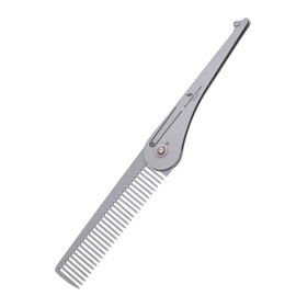 Boundless Voyage Titanium Folding Comb Comb for Men Men Portable Hair Mustache Barber Compact Pocket Comb Mustache Comb Hair Comb Female Ti9011A