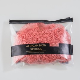 Bellanomi African Exfoliating Net Sponge, Ethically Sourced from Nigeria Bath Sponge Smooth Skin Bath Sponge Shower:_Blush