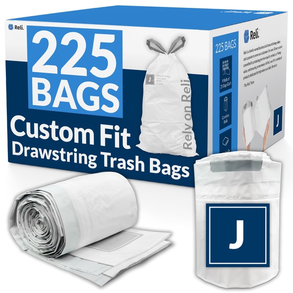 Reli. Custom Fit J Trash Bags (225 Count) Fits Simplehuman