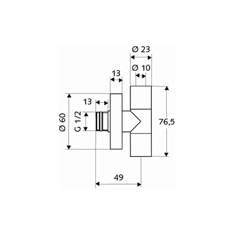 Schell Edition Design Angle Valve, 053200699