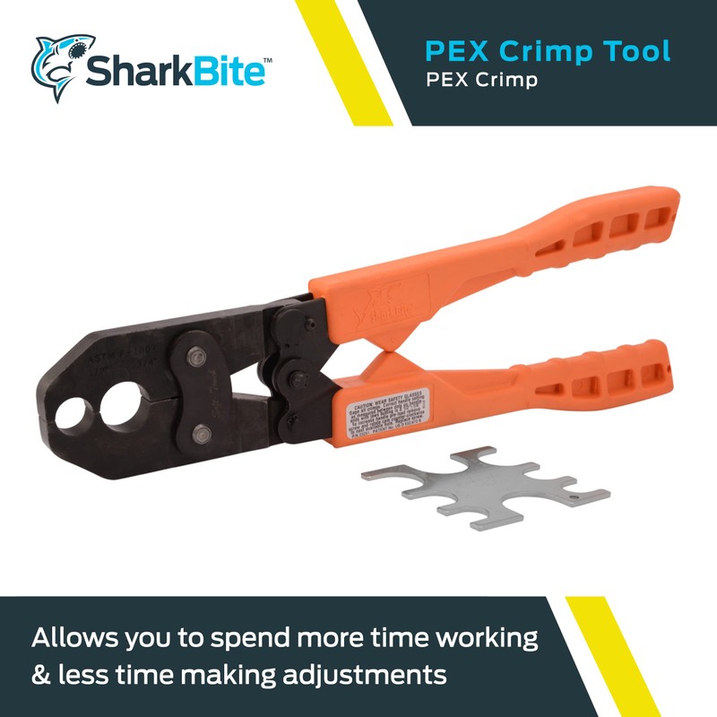 SharkBite 1/2 Inch to 3/4 Inch PEX Crimp Tool, Dual