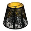 Small Lamp Shade, ALUCSET Barrel Metal Lampshade with Pattern of