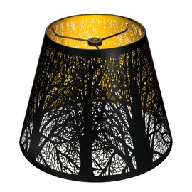 Small Lamp Shade, ALUCSET Barrel Metal Lampshade with Pattern of Trees for Table Lamp and Floor Light, Top Diameter 6 X Bottom Diameter 10 X Height 7.5 Spider
