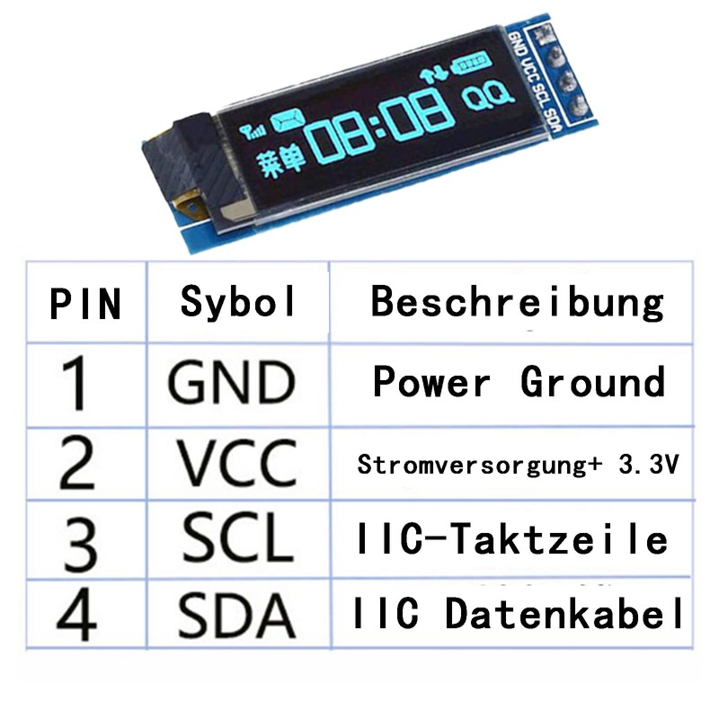 Pack of 3 0.91 Inch OLED LCD Display Module Screen