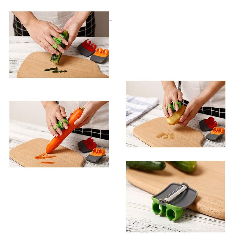 2 Pcs Hand Vegetable Peeler Palm Peeler Finger Grips Comfortable