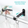 AMZSEVEN Adjustable Curtain Rod Brackets, Metal Window Drapery Rod Hanger