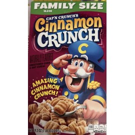 Cap'n Crunch BRAND NEW Cap'n Crunch's Family Size Cinnamon Crunch 19.3 oz FREE SHIPPING