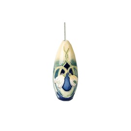 Old Tupton Ware Oval Light Pull with Cord Attached (Snowdrop) - Christmas Hanging Oval Light Pull - Ceramic - Christmas - Easter