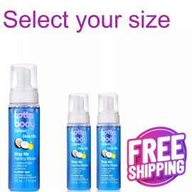 Lottabody Coconut Oil and Shea Wrap Me Foaming Curl Mousse , Creates Soft Wraps - 7 Fl Oz (Pack of 1)