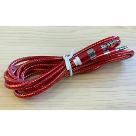 Unbranded 3ft Aux Cord 3.5mm Male to Male Auxiliary Audio Cable For Car Headphone - Red 3ft