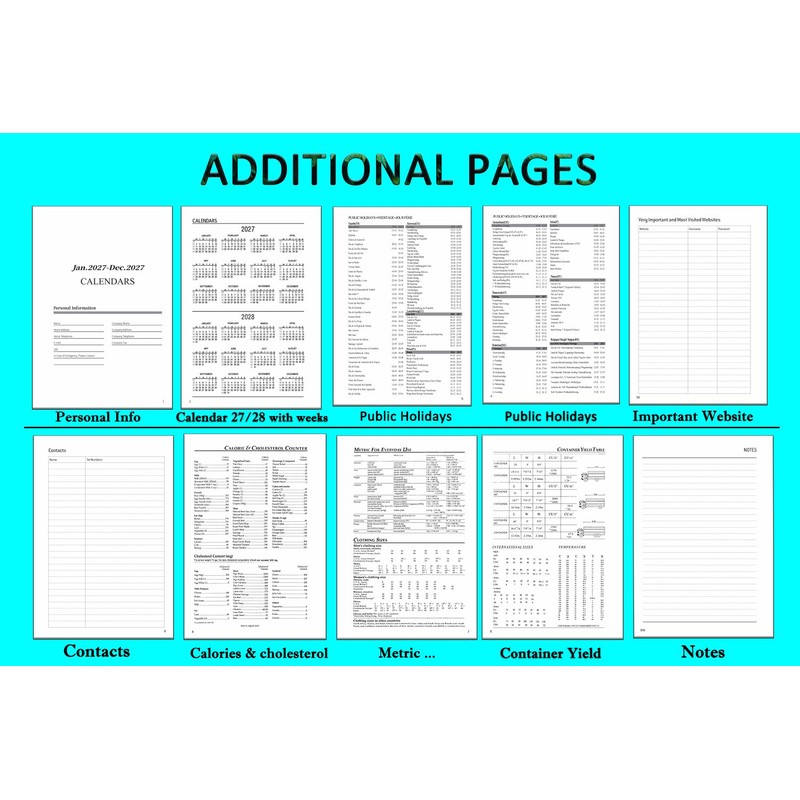 2027 Diary A5 Page a Day | Daily Planner with