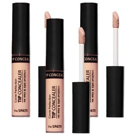 The Saem Cover Perfection Tip Concealer 6.5g, 3 pieces, Peach Beige / 더샘 커버 퍼펙션 팁 컨실러 6.5g, 3개, 피치 베이지