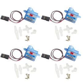 Geekstory 4 PCS 3.7g Micro RC Digital Servo Motor 90° GH-S37D for Airplane Drone Arduino Blue