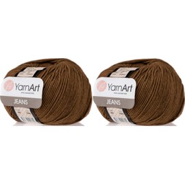 Amigurumi - Hilo de algodón, hilo para jeans, 55 % algodón, 45 % acrílico, lote de 2 madejas de 100 g, 350 yardas, algodón acrílico, 2 hilos deportivos (40)