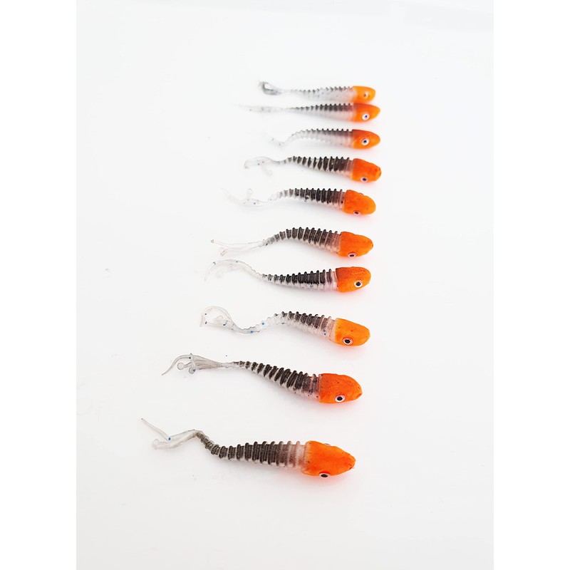 FISHIN ADDICT Micro NANO-FRY split tail fishing lures 1.5'' (38mm)