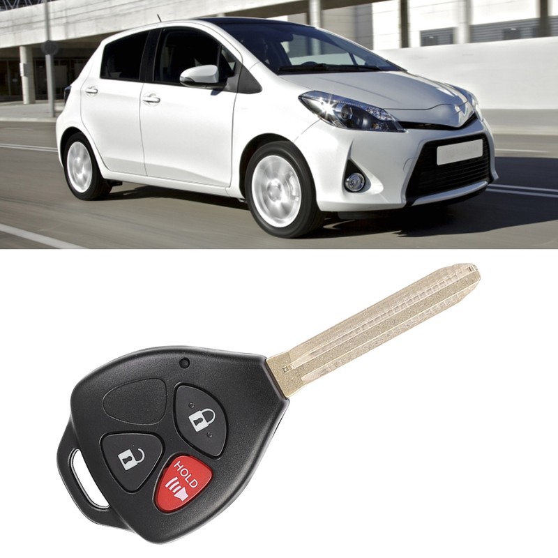 3 Buttons Uncut Smart Car Key Fob Fit for Toyota