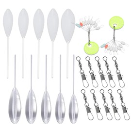 EULAPGOE Pack of 38 Casting Bobber Float, Plastic Casting Bombarda Inline Surface Float, Carp Fishing Terminal Tackle 6g/8g/10g/15g/20g