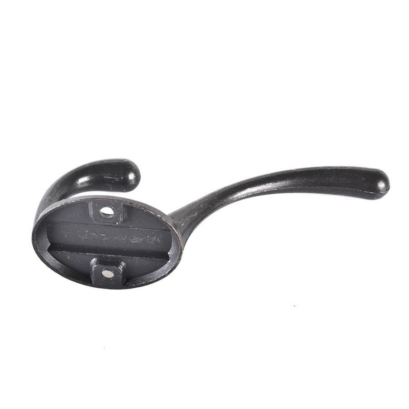10X CLASSIC ANTIQUE INDUSTRIAL STYLE DOUBLE COAT HOOK CAST IRON