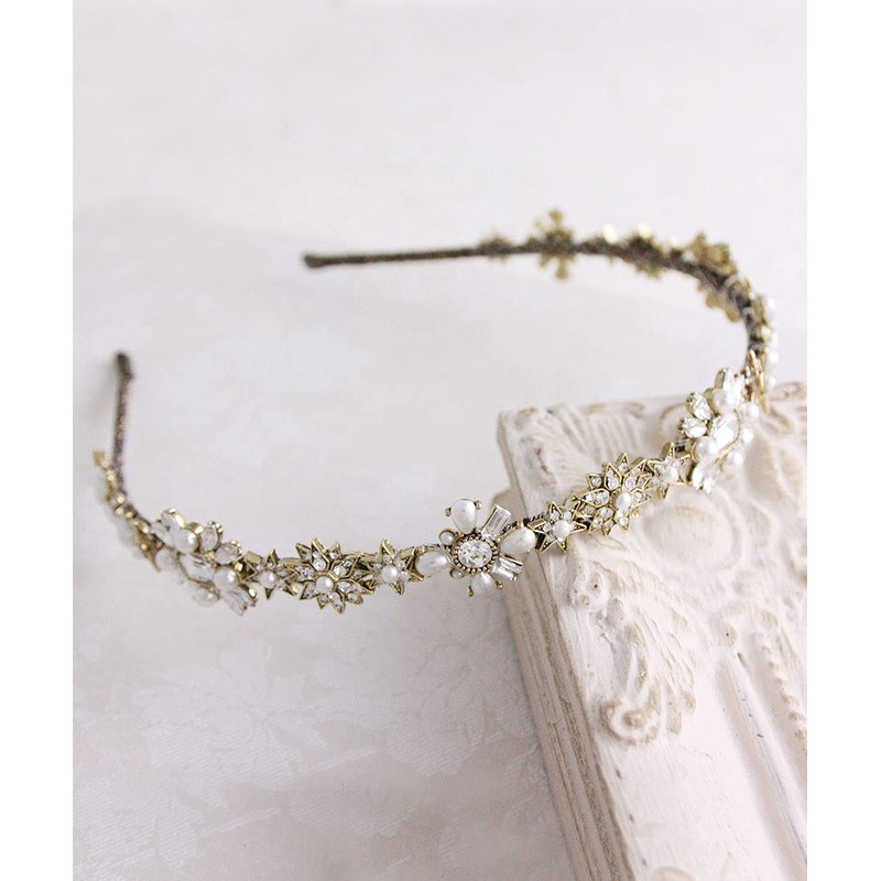 Vingtaine HK-188 Pearl Bijou Headband Thin Gorgeous Wedding After-Party Party