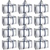 HealSmart 12 Pack Large Moving Bags with Zippers & Handles,
