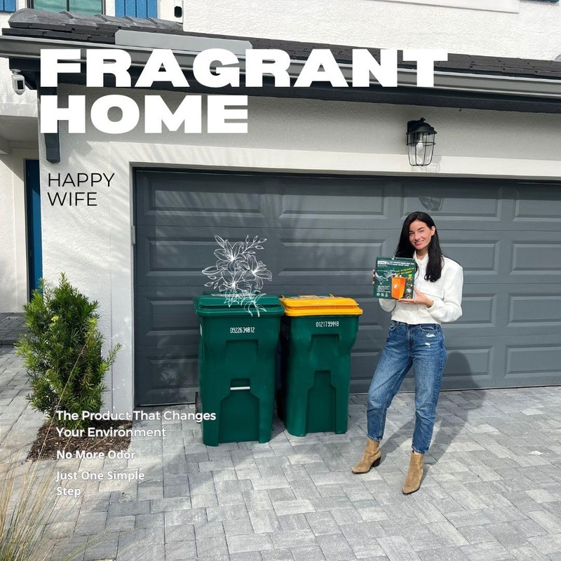 SealRay Carbon Seal for Outdoor Trash Can - Odor Neutralizer