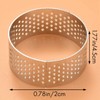 Giyofom 10Pcs 4.5cm Round Stainless Perforated Seamless Tart Ring Quiche