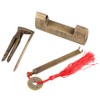 9cm Traditional Chinese Door Lock Brass Antique Style 5cm Spacing