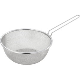 Yoshikawa SJ3363 Single-handed Colander, 7.9 inches (20 cm), for Ajiichi Stainless Steel Yukihira Pot, Silver