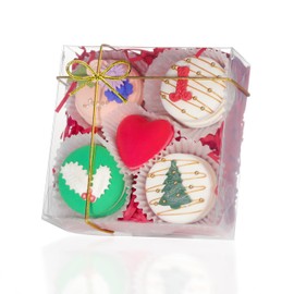 JCXGRVC 50Pack Full Clear Cookies Boxes 5x5x2Inches Bakery Boxes for Strawberries,Chocolate Bomb,Cakesickle,Mini Cake Cinnamon Roll &more