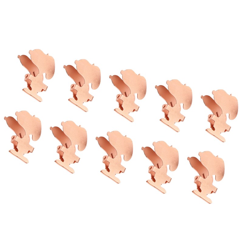 10pcs Metal Binder Clips Innovative Cartoon Cute Shape Electroplated Rustproof