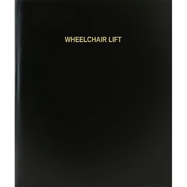 BookFactory Wheelchair Lift Log Book/Journal/Logbook - 120 Page, 8.5''x11'', Black