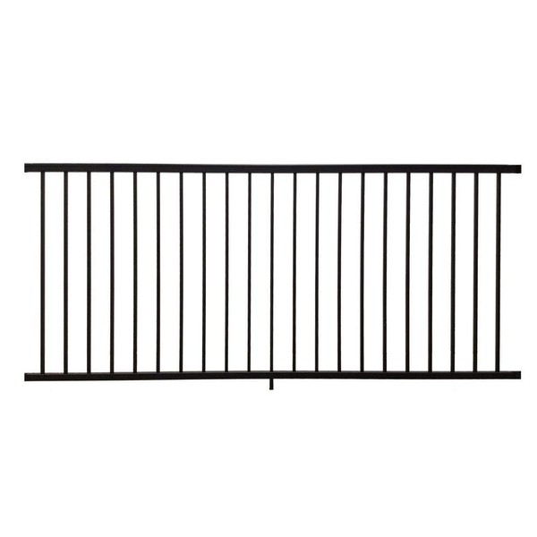 Weatherables Stanford Railing Kit – Aluminum Indoor & Outdoor Railing Kit for Decks, Porches & Balconies, Made with Durable & Low-Maintenance Black Textured Powder-Coat Finish (36 in. H x 8 ft. W)