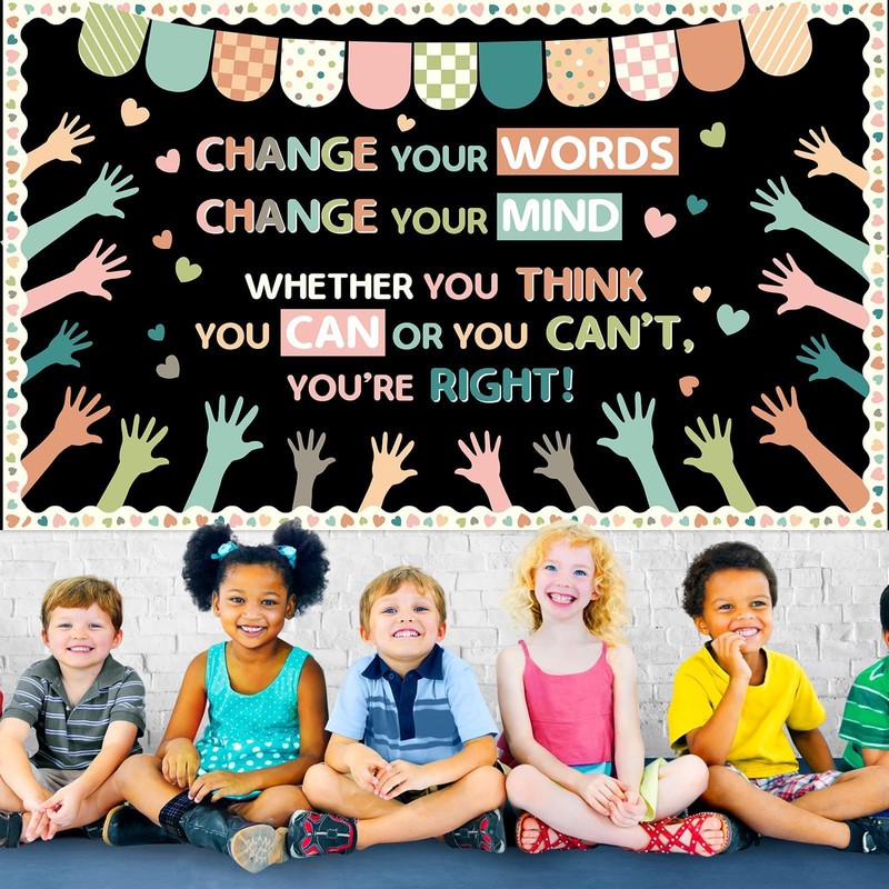 Growth Mindset Bulletin Board Set Motivational Inspirational Themed Classroom Bulletin