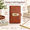 Combination Lock Cash Organizer for Budgeting – 100-Page Capacity with