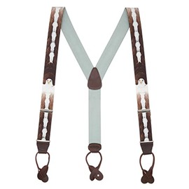 Suspender Store Novelty Eagle Suspenders - 1.5-Inch Wide Elastic - Y-Back - Button - 3 Sizes