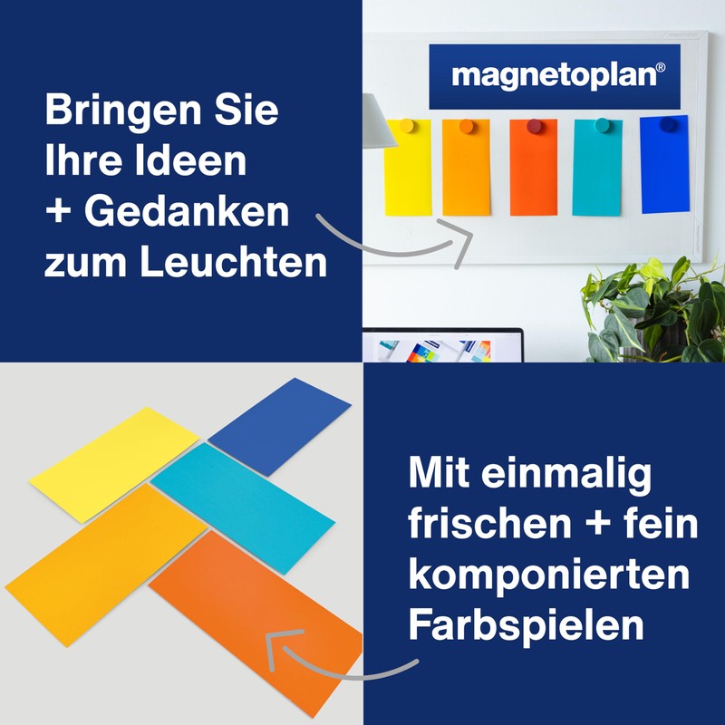 magnetoplan Rainbow Presentation Cards Set, Pack of 250, Presentation Cards