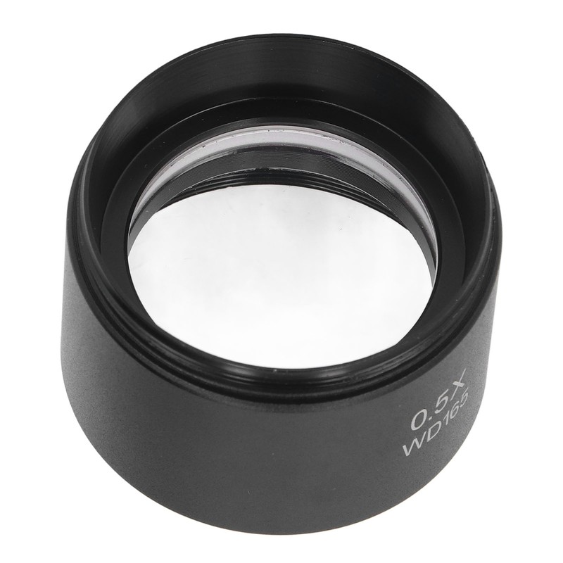 Auxiliary Objective Lens Aluminum Alloy 0.5X Microscope Part for SM