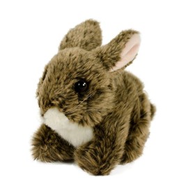 Teddys Rothenburg Cuddly Toy Rabbit Lying Down Dark Brown 18 cm Plush Toy Plush Rabbit