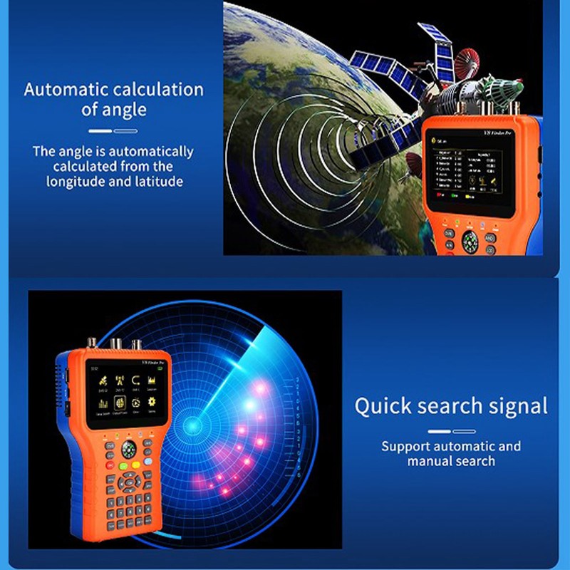 Satellite Finder V8 FINDER PRO2 FTA DVB S2 S2X Signal