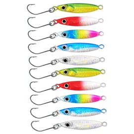 Sosoport 10pcs Convenient Fake Baits Creative Fresh Water Sinking Hooks for Bass Fishing Lures Vibrant Colors for Catching