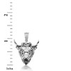 Certified 925 Sterling Silver Taurus Bull Head Animal Pendant Necklace,