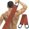Double Sided Back Scrubber with Long Handle, Exfoliating Shower Brush