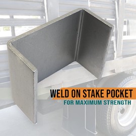 Boxer 20 Pack Heavy Duty Weld On Steel Stake Pocket Anchors for Flatbed Trailers and Trucks - 2x4 Weld On Steel Bracket