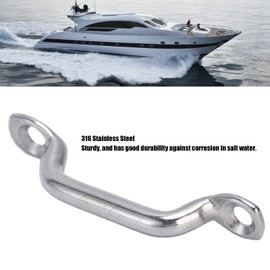 Kayak Belt Ramps, Pack of 10 Stainless Steel Boat Strap Hangers Lakeikramps Eye Plate with Screws Cover Plate Hook for Screwing for Kayak Canoe Canoe Accessories Strap Width 6 mm Total Length