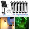MEIHUA Solar Spot Lights Outdoor Color Changing, 6 in 1